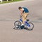 Teenage boy doing tricks on a BMX bike.