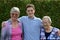 Teenage boy and his grandmothers