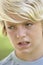Teenage Boy Looking Angry
