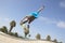 Teenage Boy In Skateboard Park