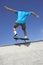 Teenage Boy In Skateboard Park