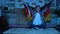 Teenage college student with German flag cheering for national football team