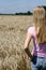 Teenage girl on field