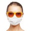 Teenage girl in medical mask and sunglasses