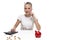 Teenage Girl Posing With Coins and Moneybox For Savings