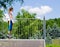 Teenage girl in rollerblades on a ramp