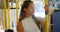 Teenage girl travelling in the bus 4k