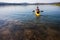 Teenage Girls Paddling Canoe