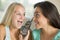 Teenage Girls Talking On Telephone