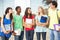 Teenage Students Standing Outside College Building