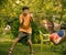 Teenager boy with ball close up photo playing football