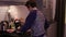 Teenager Boy Cooking Fried Bread