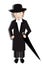 Teenager boy in orthodox jewish clothes vector cartoon