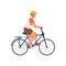 Teenager boy riding on sport bicycle isolated son