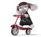 Teenager elephant riding scooter 3d render