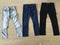 Teenager fashion - denim jeans collection design closeup