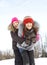 Teenager having fun in snow