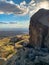 Teenager mountain biking on Table Rock in Boise, Idaho