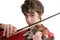 Teenager playing violin