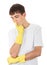Teenager in Rubber Gloves