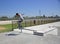 Teenager Skating in Skate Park