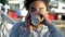 Teenager young woman on a bridge over a river, drinking takeout coffee smiling and laughing