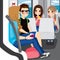 Teenagers Commuting By Train