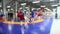 teenagers in kimono doing judo throw blurred focus