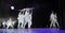 Teenagers in white dancing on stage, Open Days of Russia festival