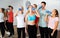 Teens drinking water on break during dancing training