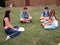 Teens have a real life discussion outside in Riverdale Park, Maryland