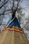 Teepee detail at rock bridge nature preserve