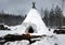 Teepee of the indigenous inhabitants of the North. Karelia, Russia