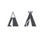 Teepee symbol Clean and modern style designs