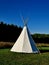 the teepee tent is equipped on the inside with furniture fo