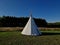 the teepee tent is equipped on the inside with furniture fo