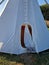 the teepee tent is equipped on the inside with furniture fo