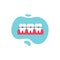 Teeth braces icon. Dental care.