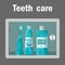 Teeth Care Accessories Flat Vector Banner Concept
