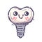 Teeth care treatment collection. Dental medicine theme for posters, books, leaflets, stickers. Tooth illustration with