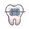 Teeth care treatment collection. Dental medicine theme for posters, books, leaflets, stickers. Tooth illustration with