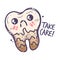 Teeth care treatment collection. Dental medicine theme for posters, books, leaflets, stickers. Tooth illustration with