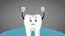 Teeth cartoon and dental hygiene HD animation