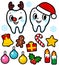 The teeth of the character Christmas