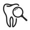 Teeth check black icon, medical care and dentistry