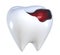 Teeth decay 3D icon illustration