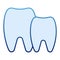 Teeth flat icon. Dental blue icons in trendy flat style. Tooth care gradient style design, designed for web and app. Eps