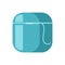 Teeth floss icon. Dental floss symbol in flat style isolated