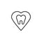 Teeth Heart Inside outline icon