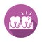 Teeth human block style icon